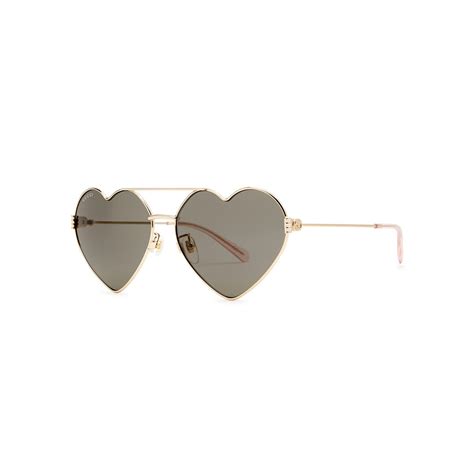 gucci heart frame sunglasses